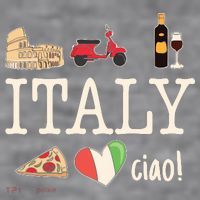 Love Italy And Everything Italian Culture Women's Racerback Cropped Tank thumb 2