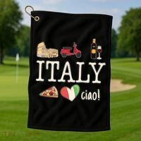 Love Italy And Everything Italian Culture Golf Towel thumb 1