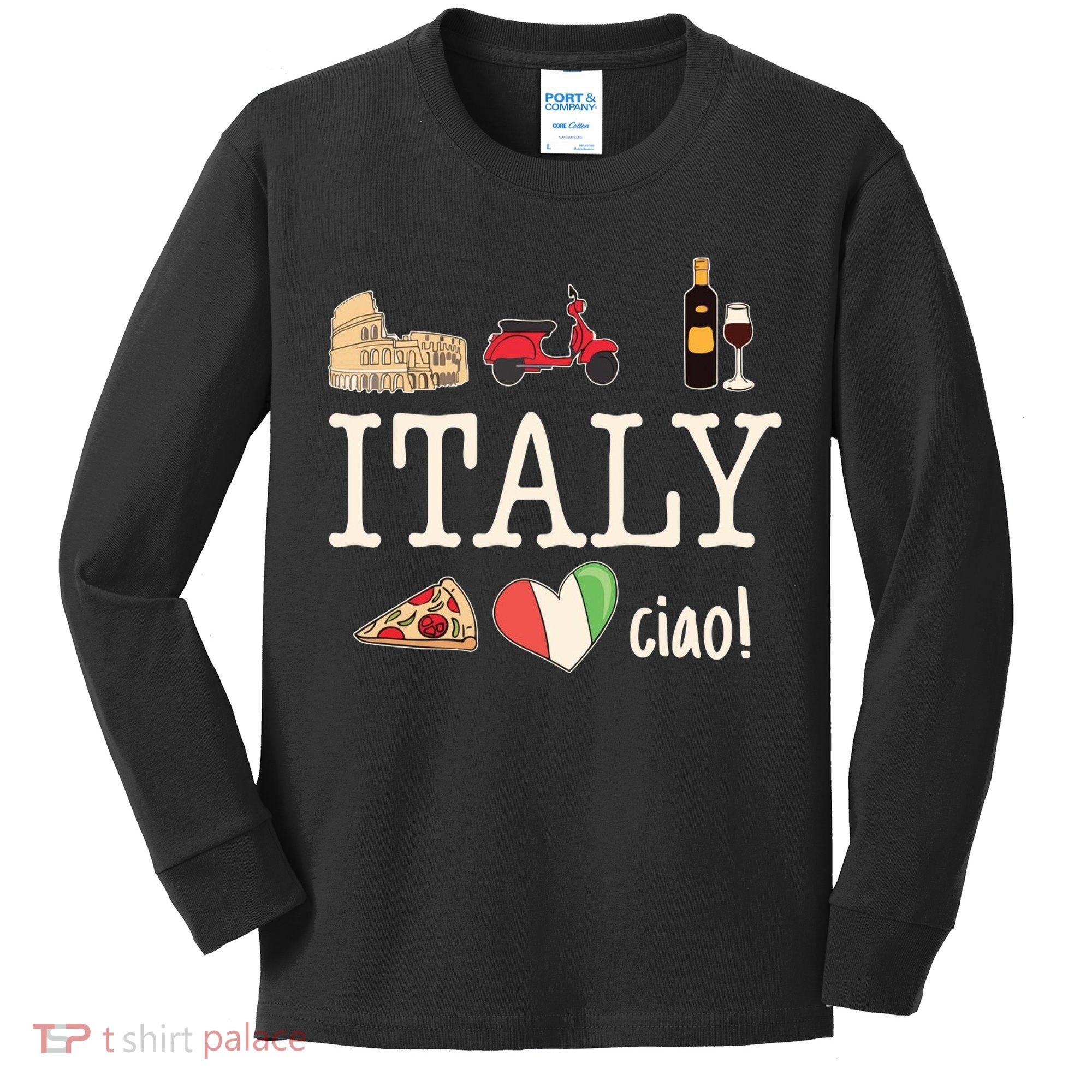 Love Italy And Everything Italian Culture Kids Long Sleeve Shirt