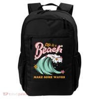 Life Is A Beach Make Some Waves Backpack thumb 0