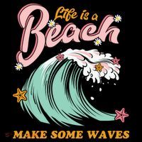 Life Is A Beach Make Some Waves Coaster thumb 2