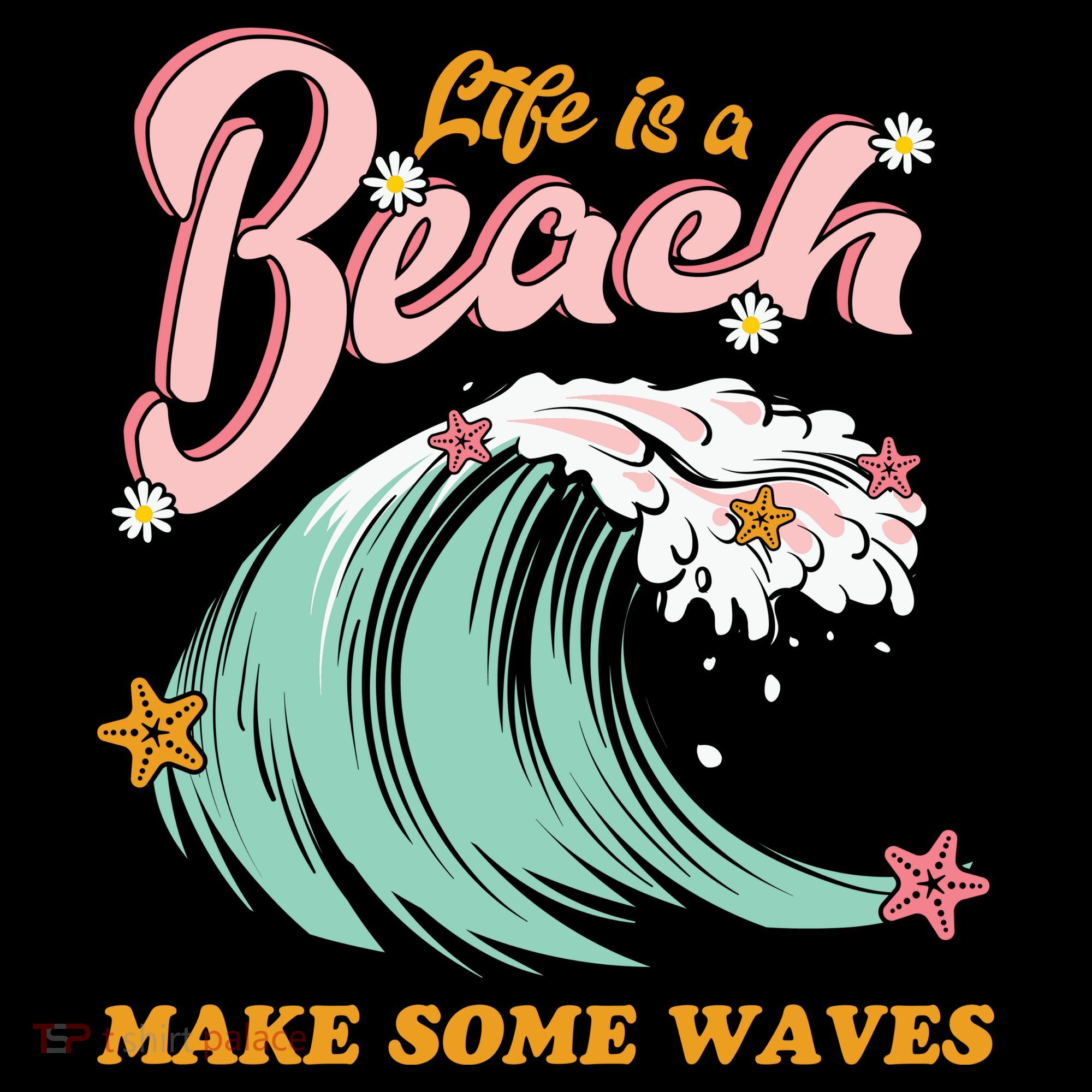 Life Is A Beach Make Some Waves Toddler Hoodie