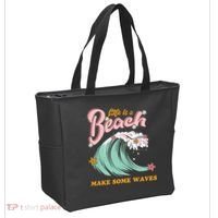 Life Is A Beach Make Some Waves Tote Bag thumb 2