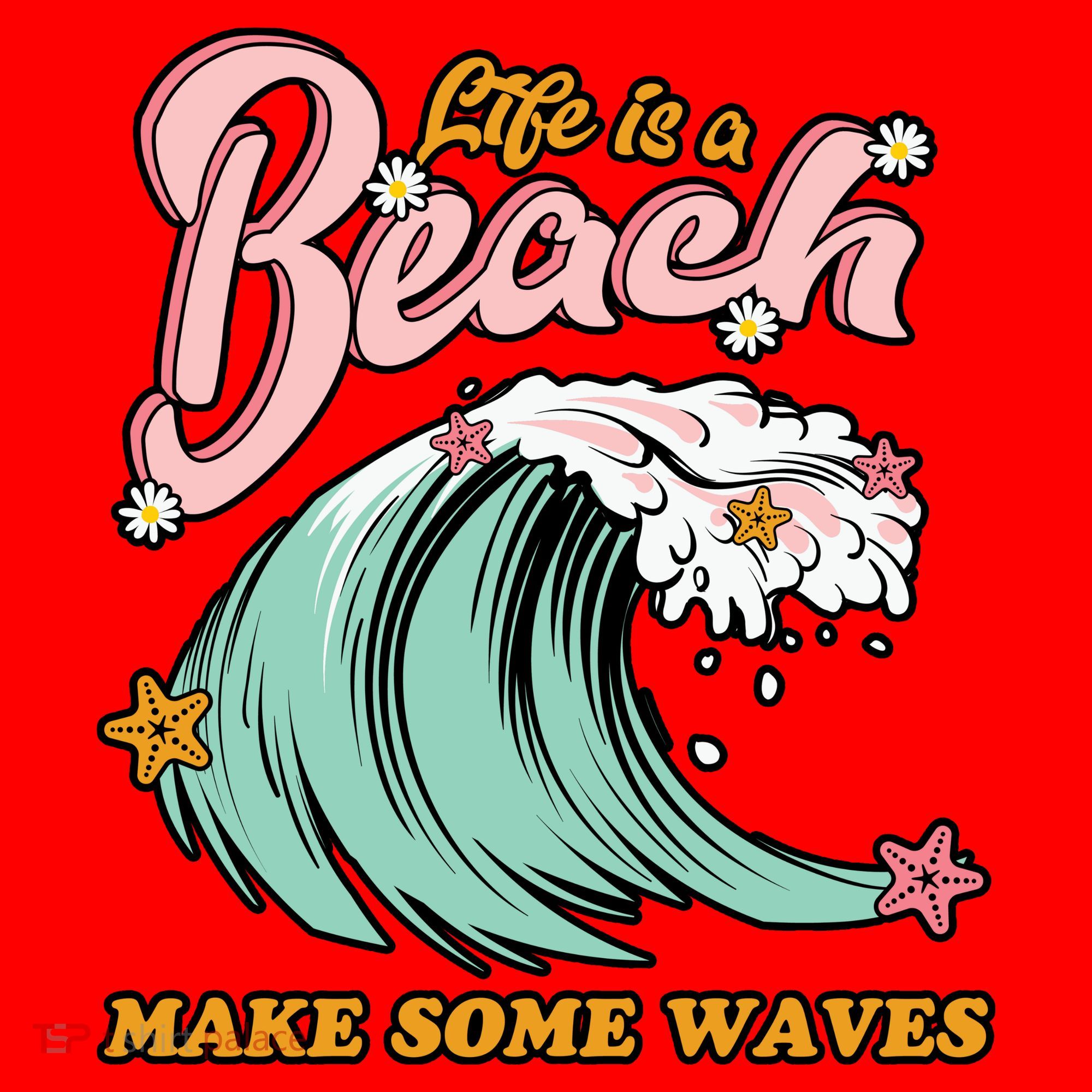 Life Is A Beach Make Some Waves Santa Hat