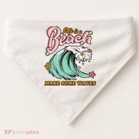 Life Is A Beach Make Some Waves USA-Made Doggie Bandana thumb 0