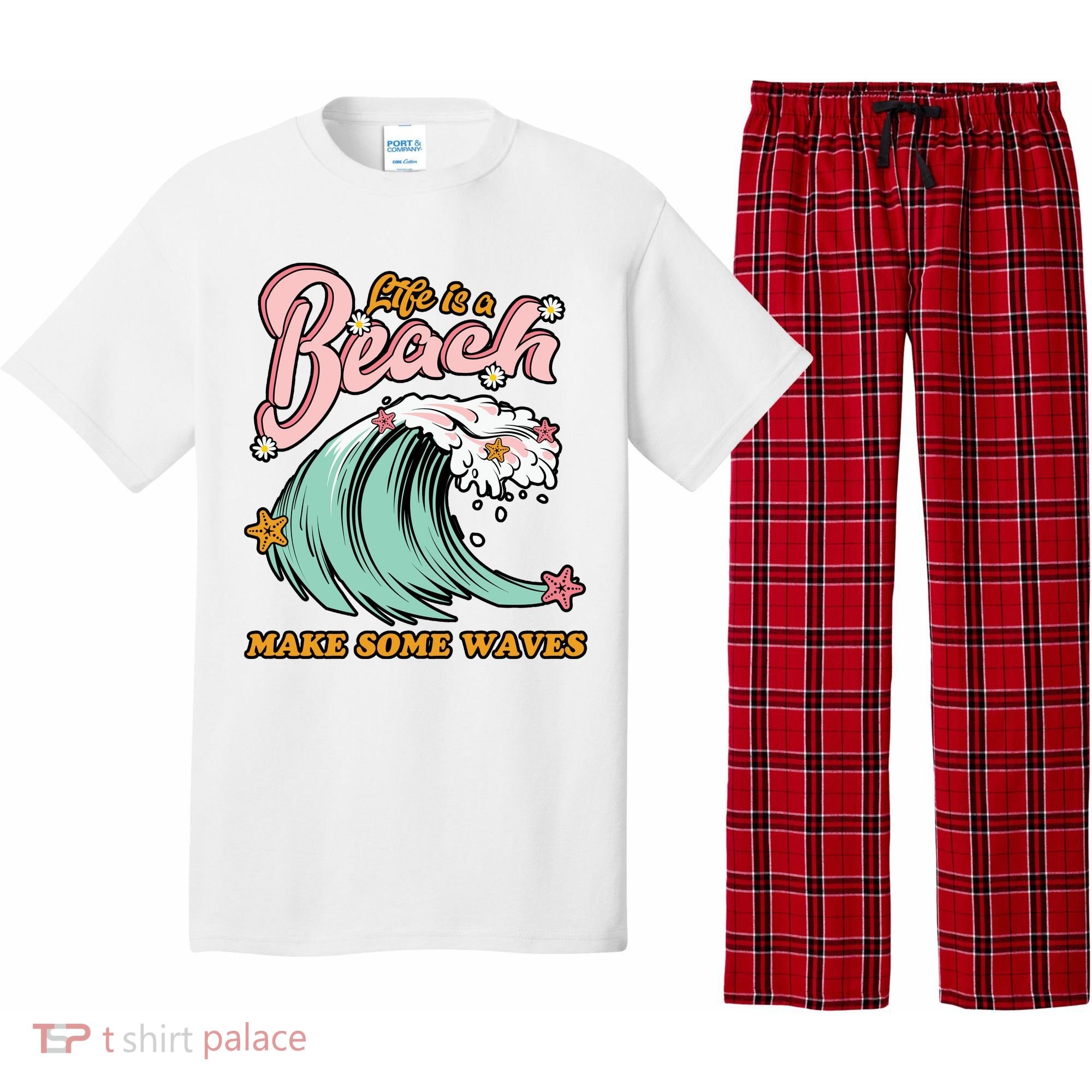 Life Is A Beach Make Some Waves Pajama Set