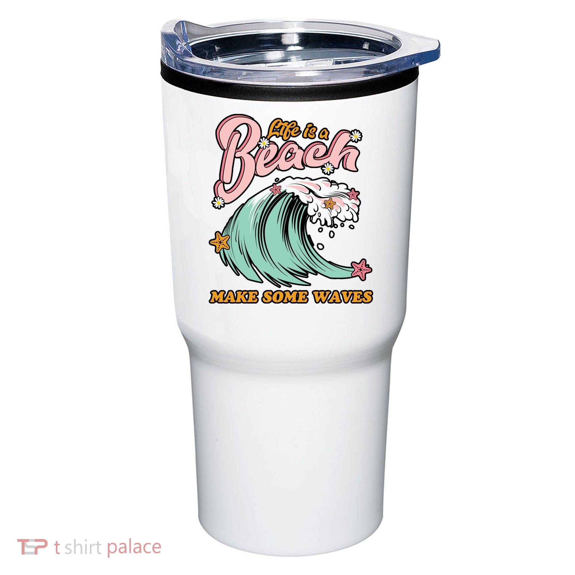 Life Is A Beach Make Some Waves Tumbler