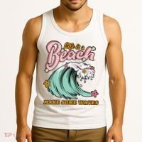 Life Is A Beach Make Some Waves Tank Top thumb 3