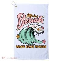 Life Is A Beach Make Some Waves Golf Towel thumb 0