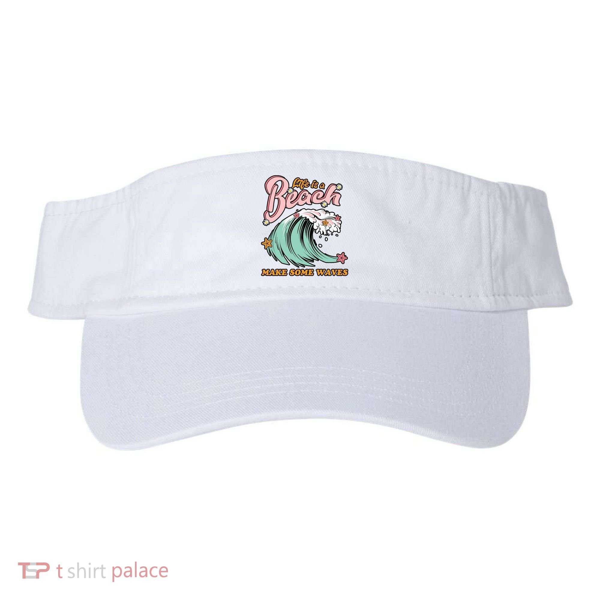 Life Is A Beach Make Some Waves Visor