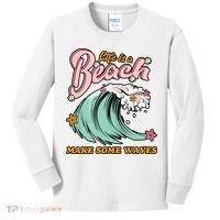 Life Is A Beach Make Some Waves Kids Long Sleeve Shirt thumb 0
