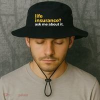 Life Insurance Ask Me About It Novelty Bucket Hat thumb 2