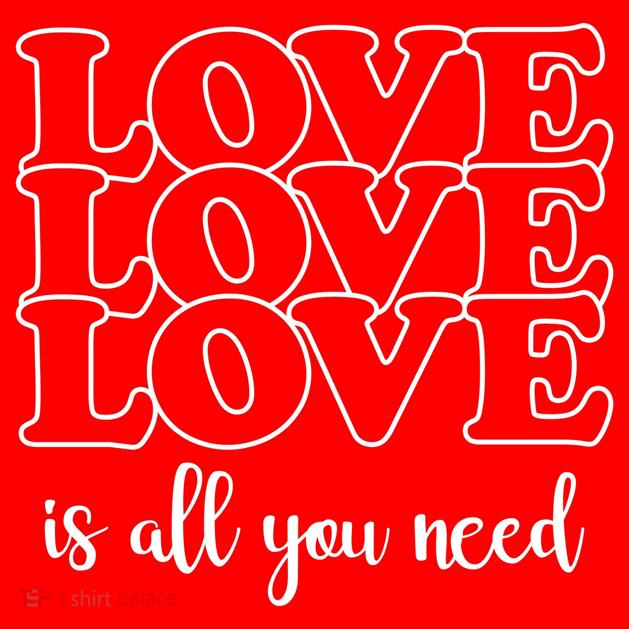 Love Is All You Need USA-Made Doggie Bandana
