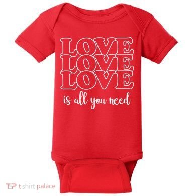 Love Is All You Need Baby Bodysuit