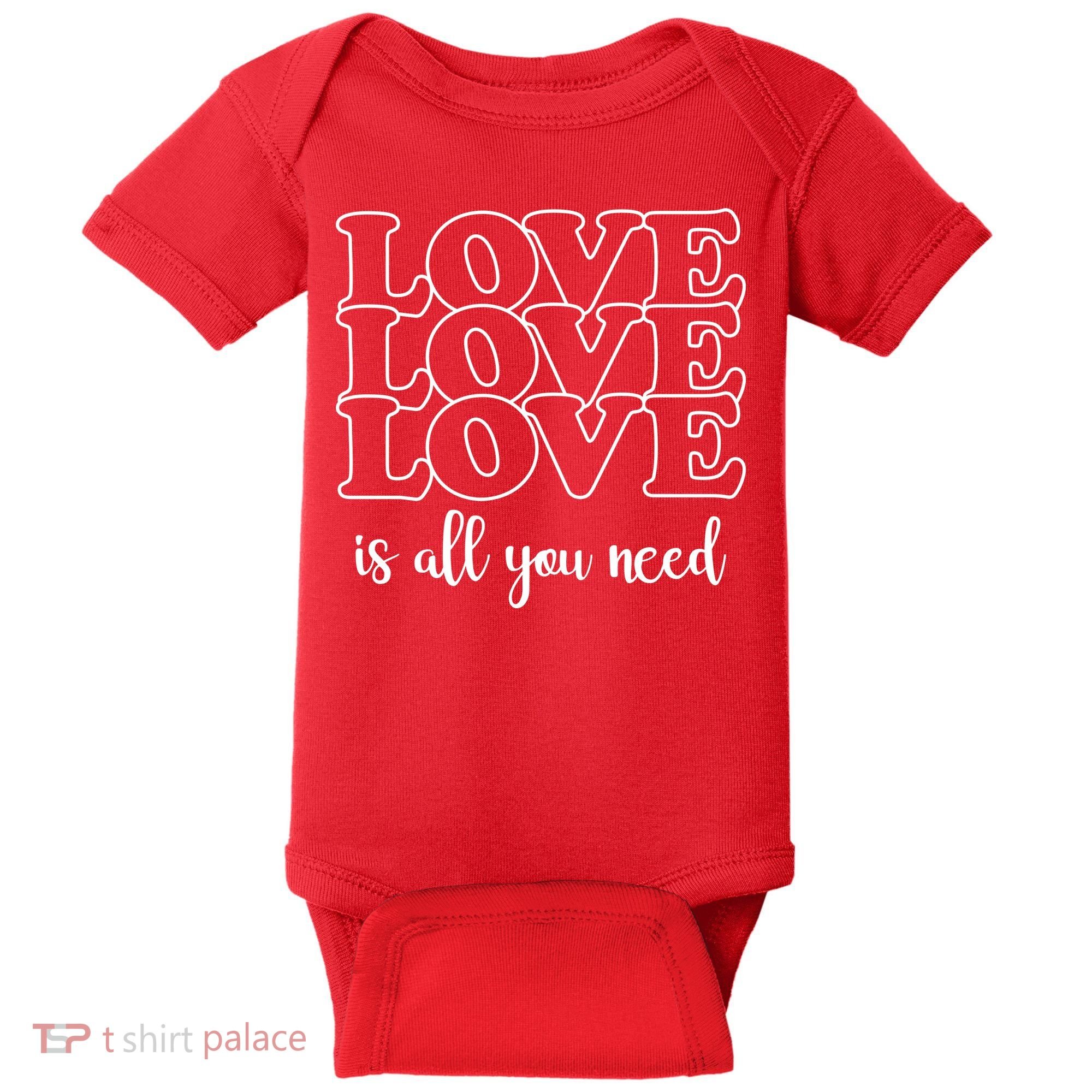 Love Is All You Need Baby Bodysuit