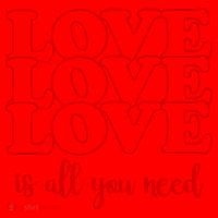 Love Is All You Need Santa Hat thumb 1