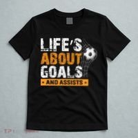 Life Is About Goals And Assists Soccer Player Sports Futbol T-Shirt thumb 5