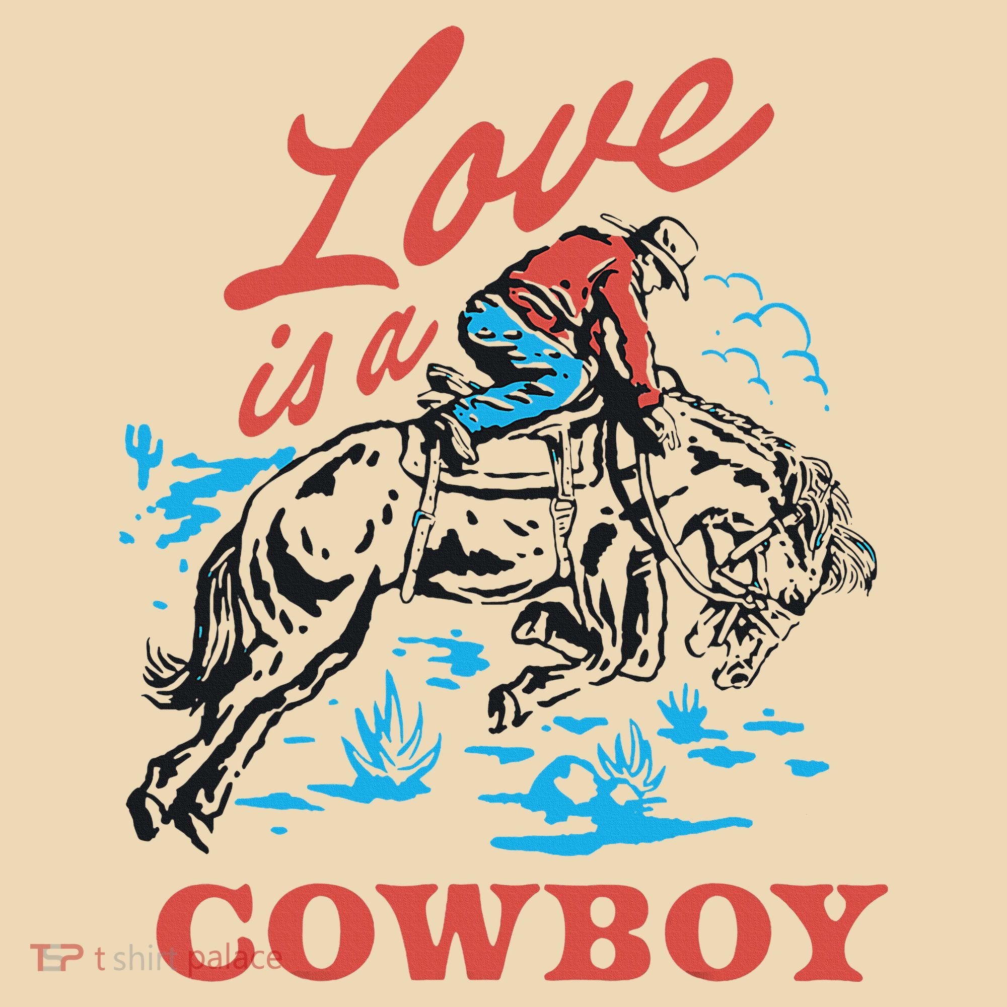 Love Is A Cowboy Funny Cowboy Tote Bag