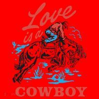 Love Is A Cowboy Funny Cowboy Santa Hat thumb 1