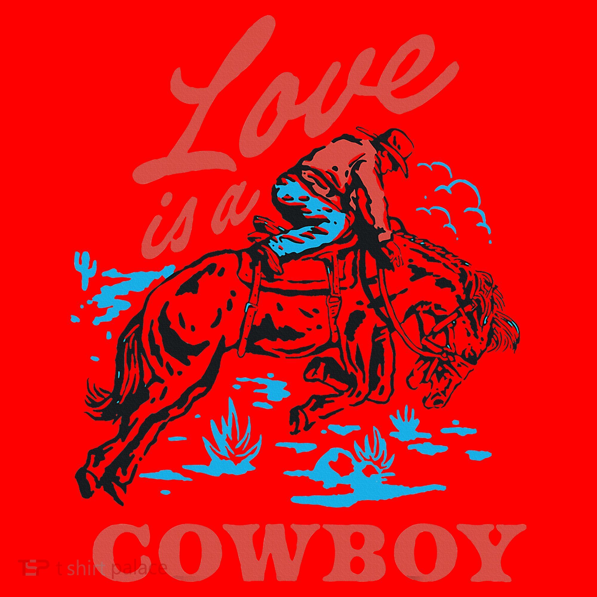 Love Is A Cowboy Funny Cowboy Santa Hat