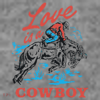 Love Is A Cowboy Funny Cowboy Toddler Hoodie thumb 2