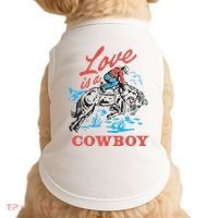 Love Is A Cowboy Funny Cowboy Doggie Tank thumb 0