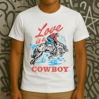 Love Is A Cowboy Funny Cowboy T-Shirt thumb 3