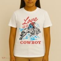 Love Is A Cowboy Funny Cowboy T-Shirt thumb 4