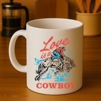 Love Is A Cowboy Funny Cowboy Coffee Mug thumb 4