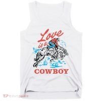 Love Is A Cowboy Funny Cowboy Tank Top thumb 0