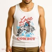 Love Is A Cowboy Funny Cowboy Tank Top thumb 3