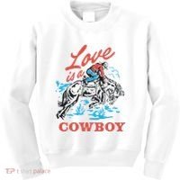 Love Is A Cowboy Funny Cowboy Kids Sweatshirt thumb 0