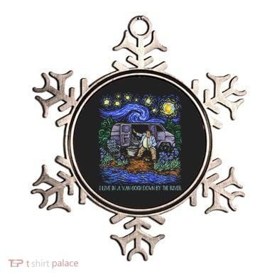 Livin In A Van Down By The River Starry Night Van Gogh Tee Ornament