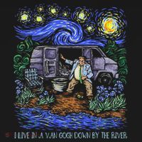 Livin In A Van Down By The River Starry Night Van Gogh Tee Ornament thumb 1