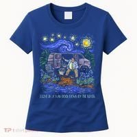 Livin In A Van Down By The River Starry Night Van Gogh Tee Women's T-Shirt thumb 0