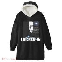 Locked In Alien Funny Extraterrestrial Alien Meme Hooded Wearable Blanket thumb 0