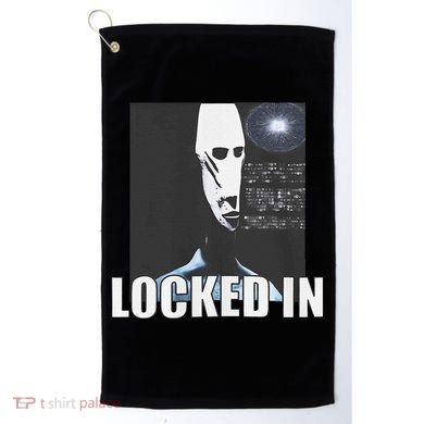 Locked In Alien Funny Extraterrestrial Alien Meme Golf Towel