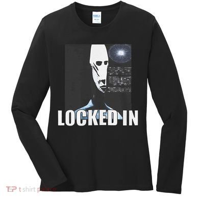 Locked In Alien Funny Extraterrestrial Alien Meme Women's Long Sleeve Shirt