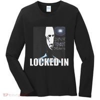 Locked In Alien Funny Extraterrestrial Alien Meme Women's Long Sleeve Shirt thumb 0