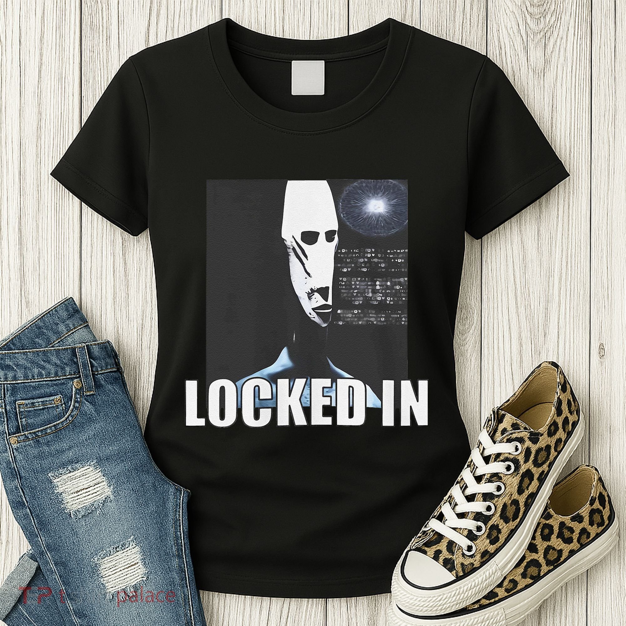 Locked In Alien Funny Extraterrestrial Alien Meme Women's T-Shirt