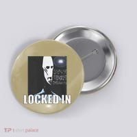 Locked In Alien Funny Extraterrestrial Alien Meme Button thumb 0
