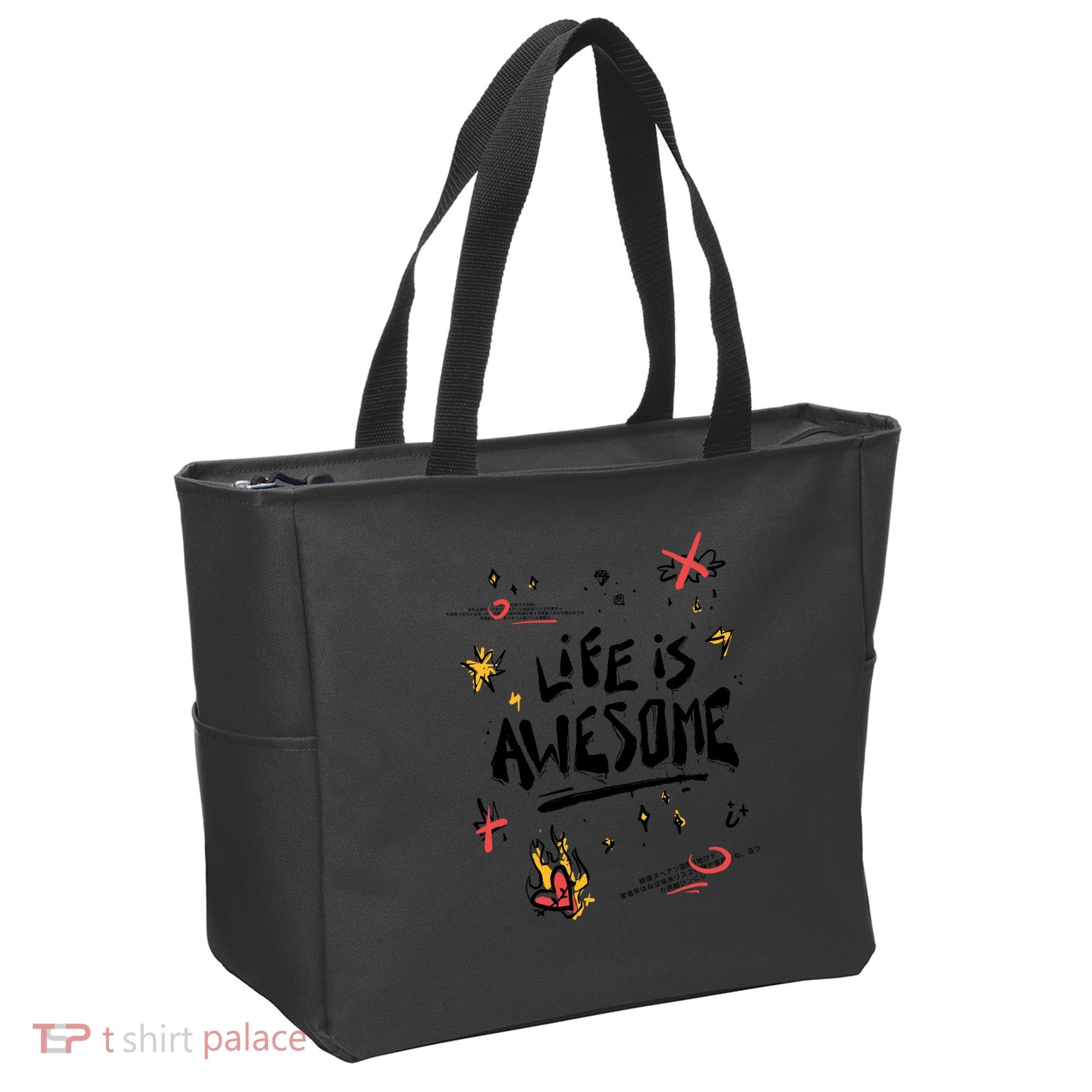 Life Is Awesome Rockstar Tote Bag