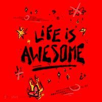 Life Is Awesome Rockstar Santa Hat thumb 1