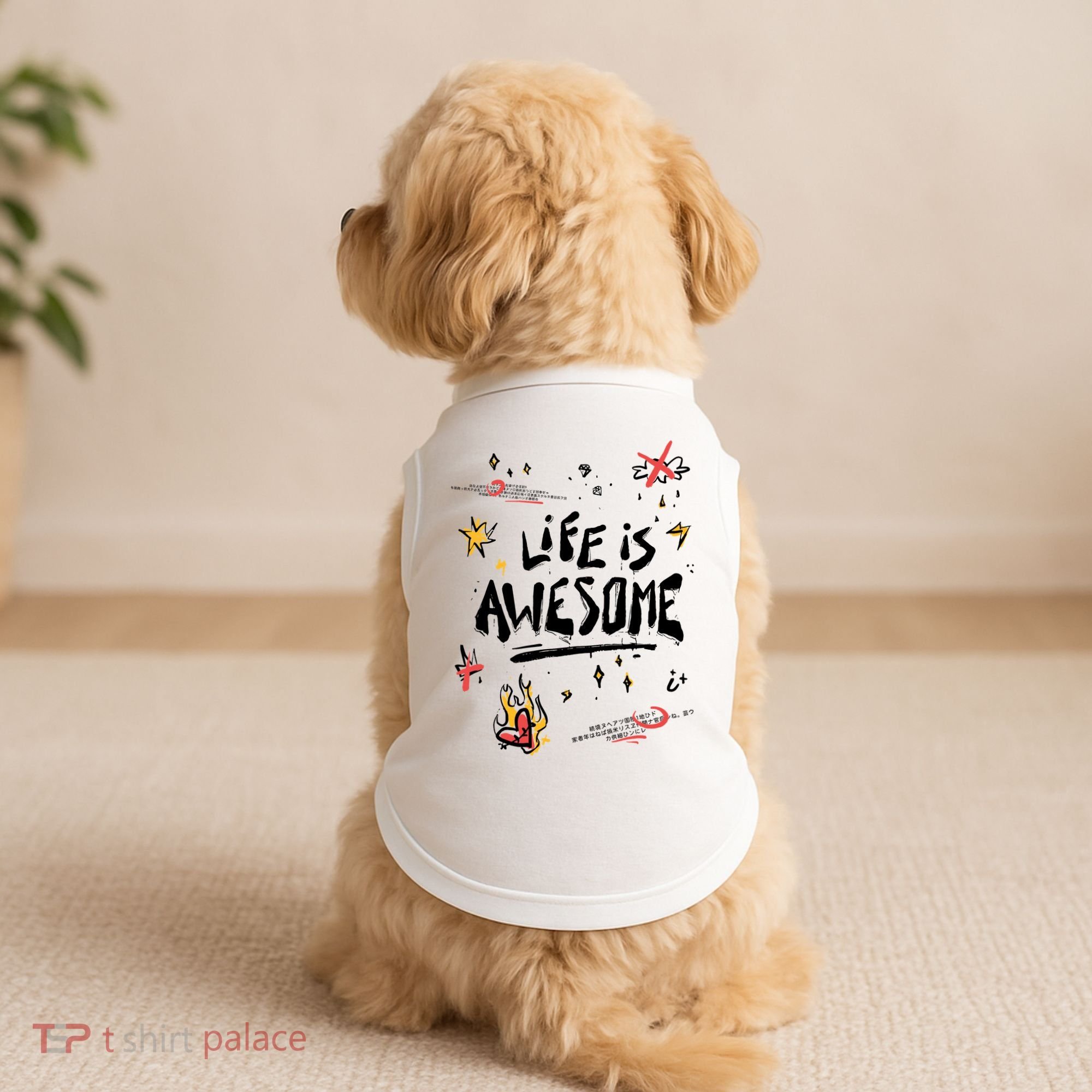 Life Is Awesome Rockstar Doggie Tank