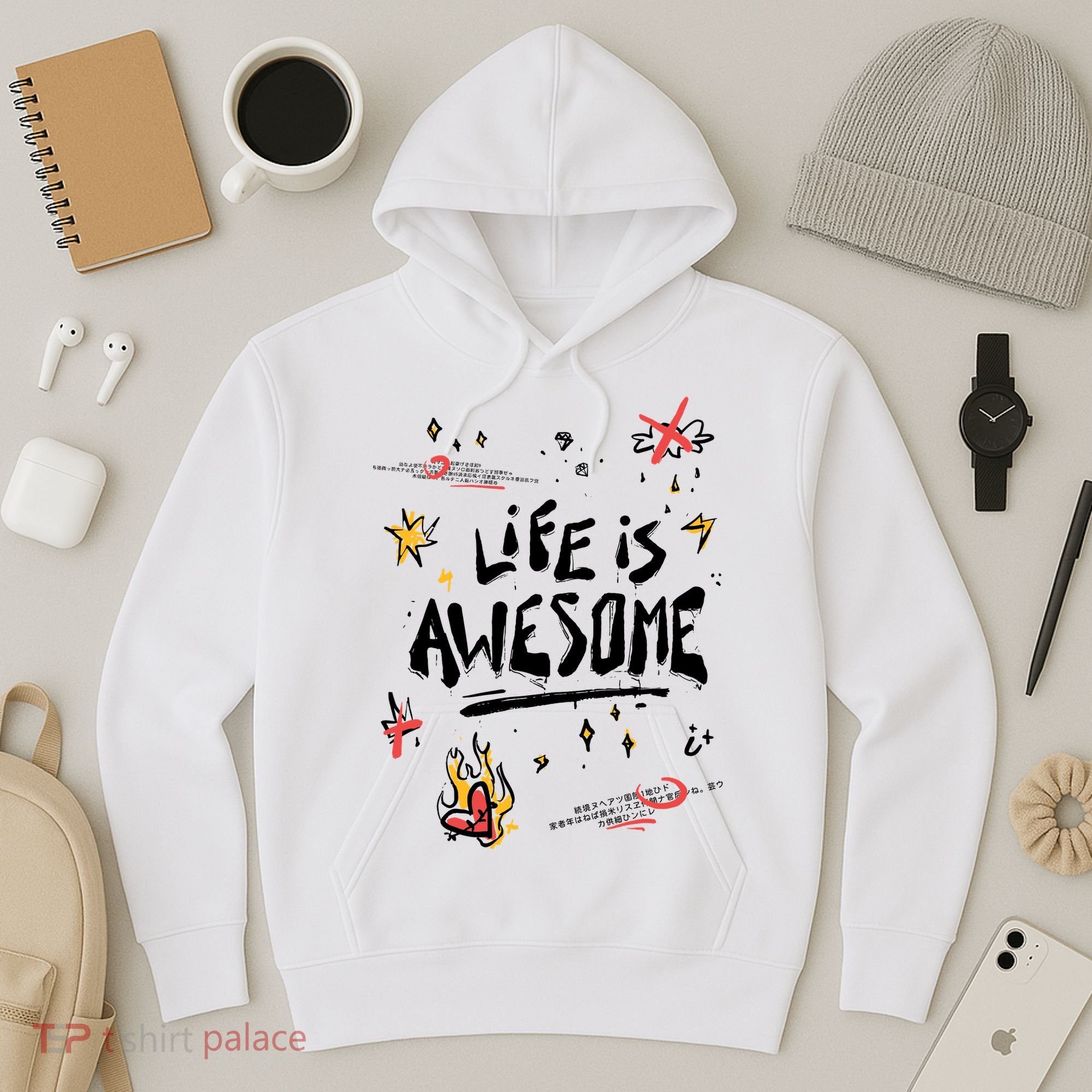 Life Is Awesome Rockstar Hoodie
