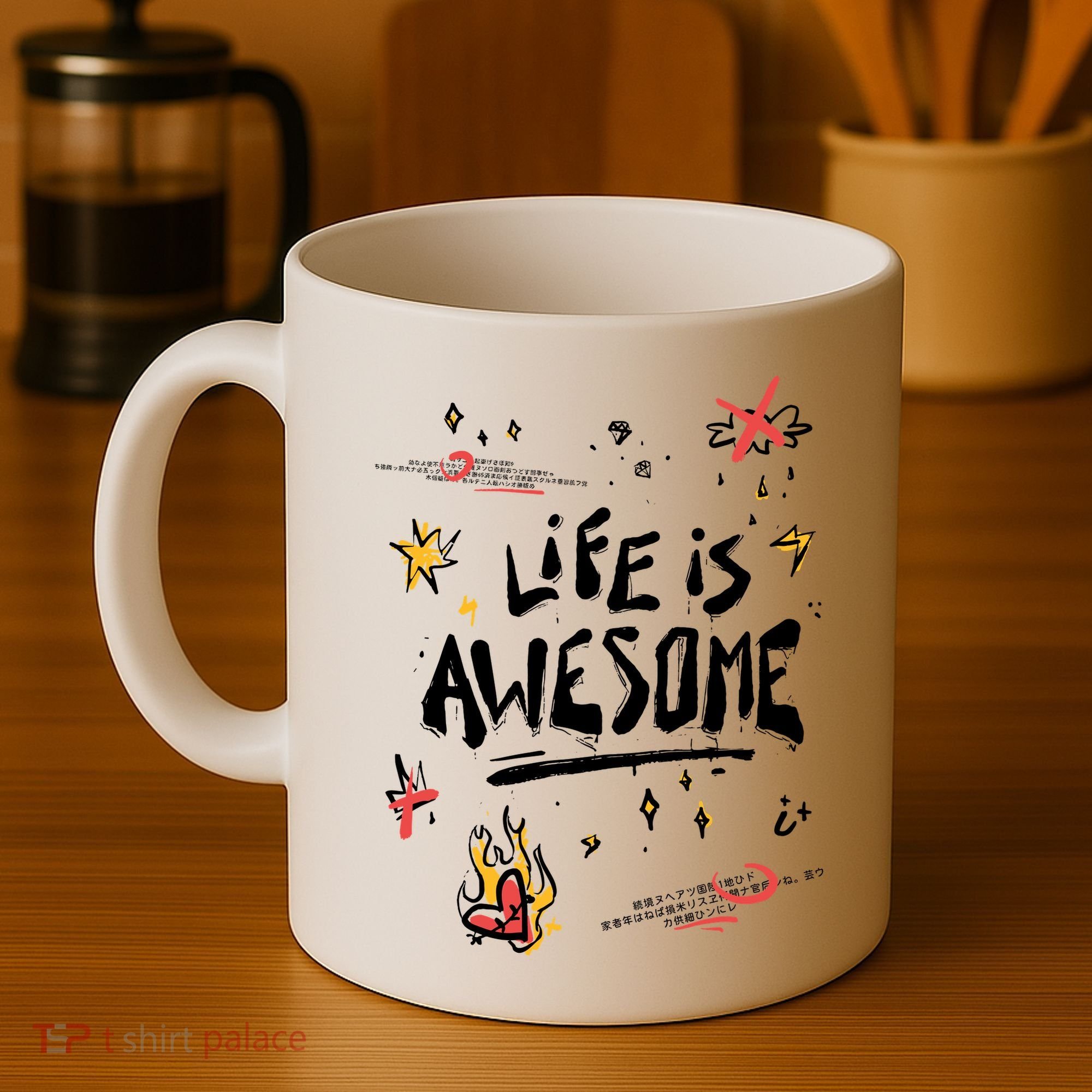 Life Is Awesome Rockstar Coffee Mug