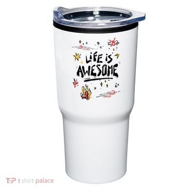 Life Is Awesome Rockstar Tumbler