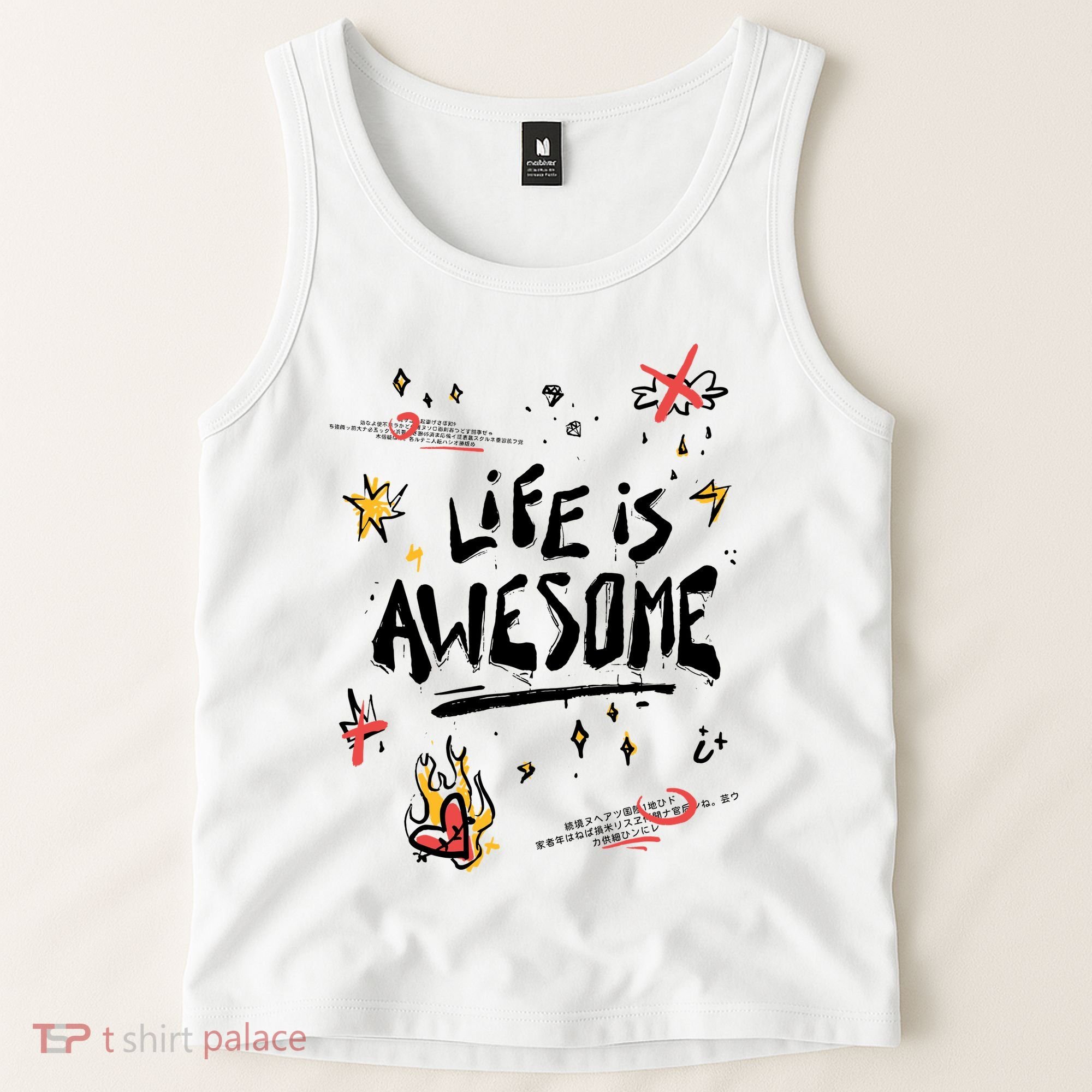 Life Is Awesome Rockstar Tank Top