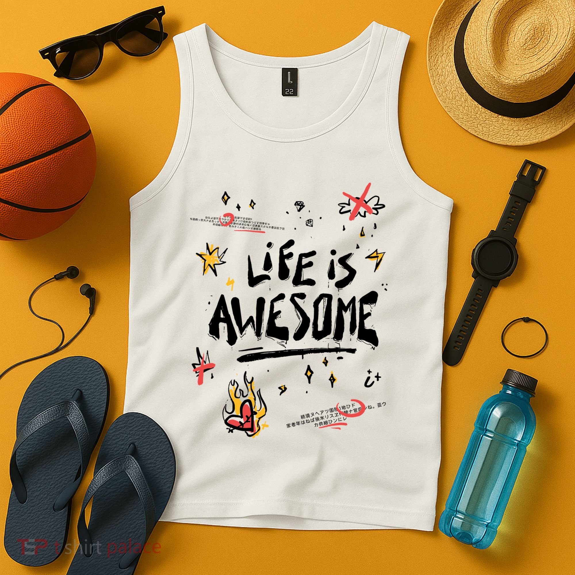 Life Is Awesome Rockstar Tank Top