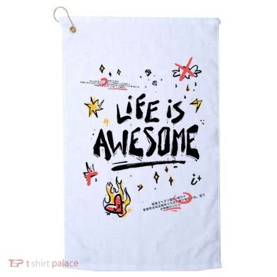 Life Is Awesome Rockstar Golf Towel